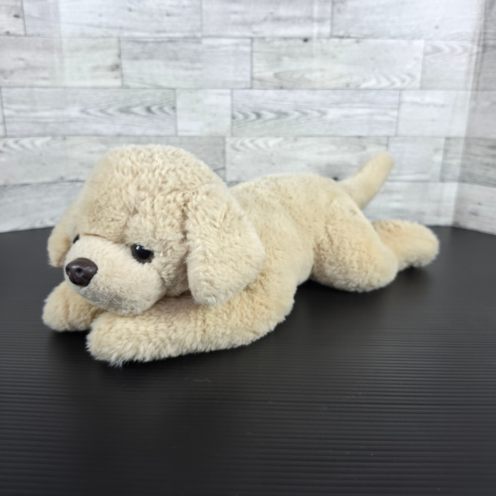 FAO Schwarz Plush Puppy Dog Cream Labrador Golden Retriever Stuffed Animal